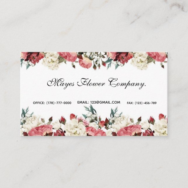 Spring time business card (Front)