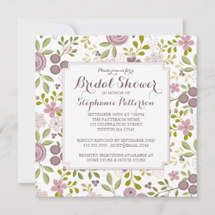 Spring Time Floral Bridal Shower Invitation
