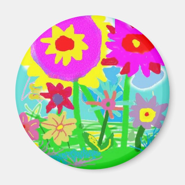 Spring  Time Flowers Fridge Magnet (Front)