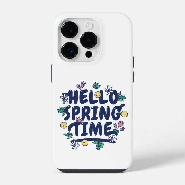 SPRING TIME FOLOWERS QUOTE iPhone CASE (Back)
