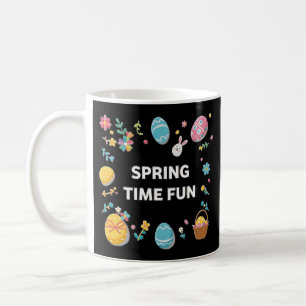 Spring Time Fun Flowers and Easter Eggs Coffee Mug