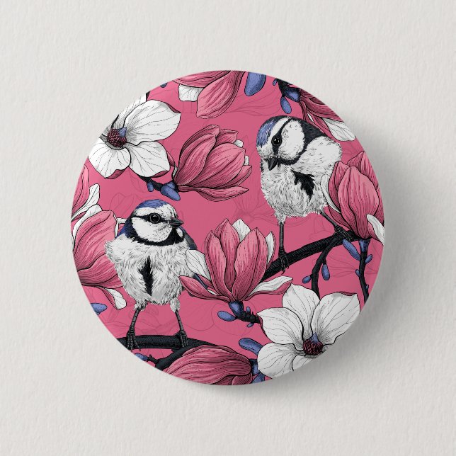 Spring time in pink 2 inch round button (Front)