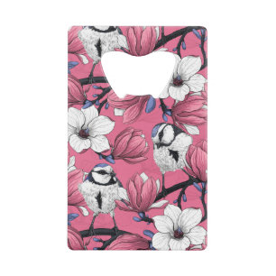 Spring time in pink credit card bottle opener