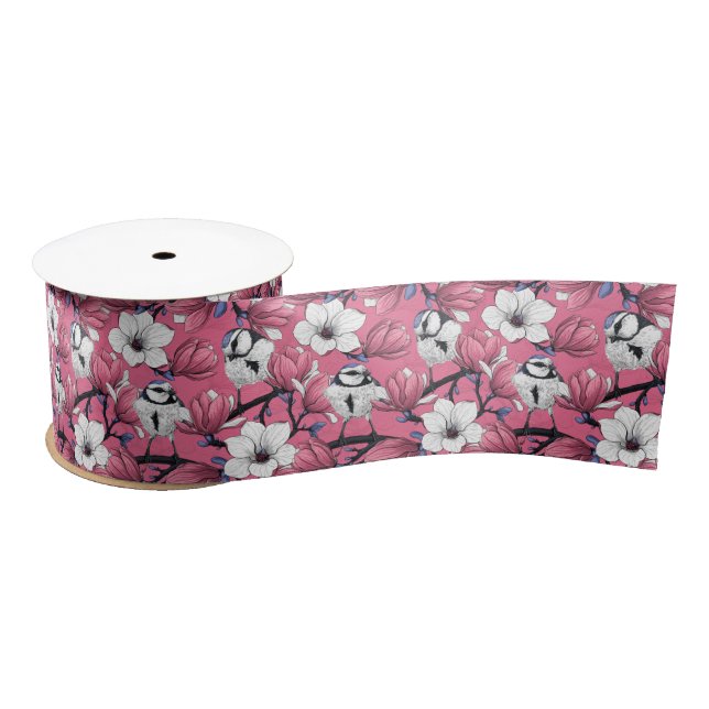 Spring time in pink satin ribbon (Spool)
