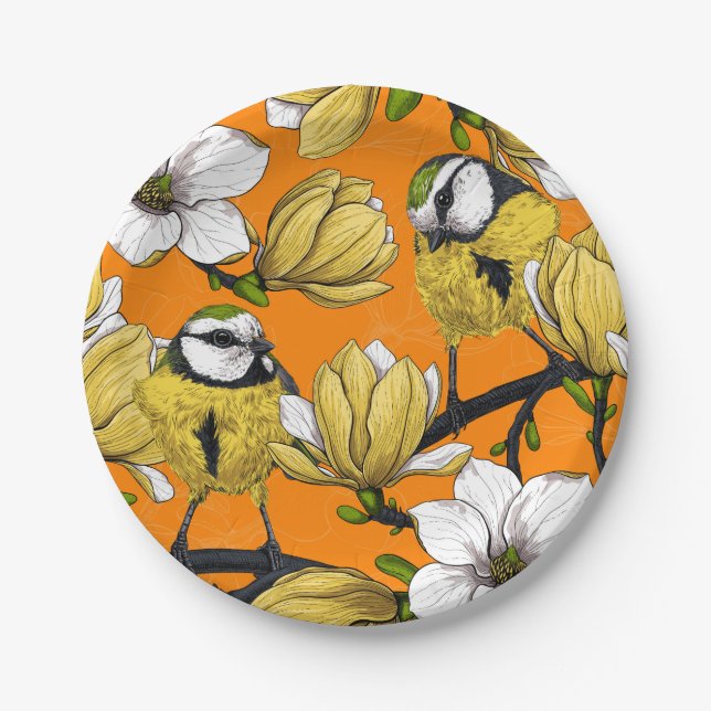 Spring time in yellow paper plate (Front)