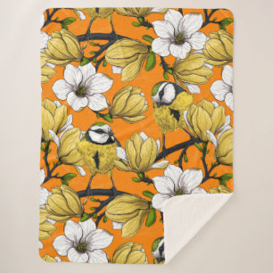 Spring time in yellow sherpa blanket