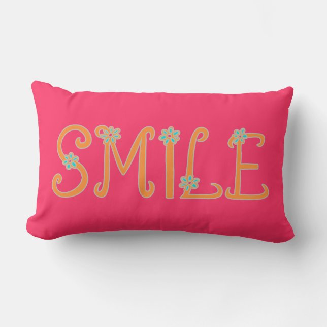 Spring Time Smiles Lumbar Pillow (Front)