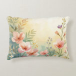Spring time watercolor accent pillow<br><div class="desc">Spring time is here!</div>