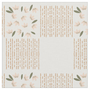 Spring tiny flowers block printing fabric