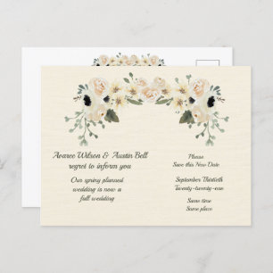 Spring to Fall Wedding Postponement Announcement P