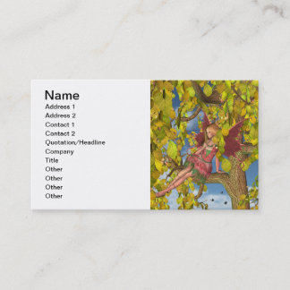 Spring Tree Blossom Fairy Business Card