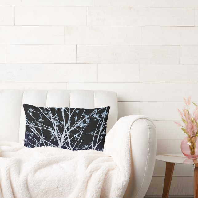 Spring Tree Blue Lumbar Pillow (Couch)