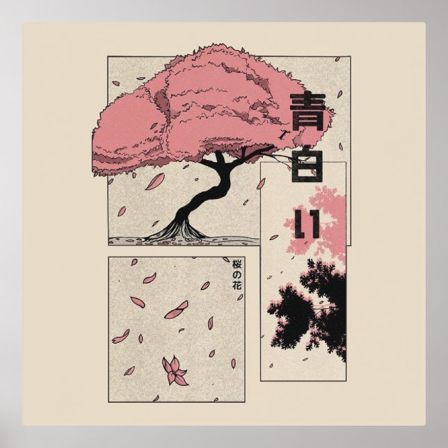 Spring tree design foil prints (Front)