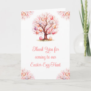 Spring Tree Easter Egg Hunt Thank You Card