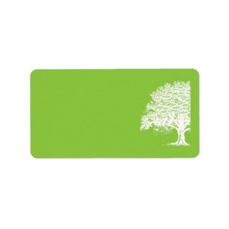 Spring Tree Green/White Wedding Mailing Address Label