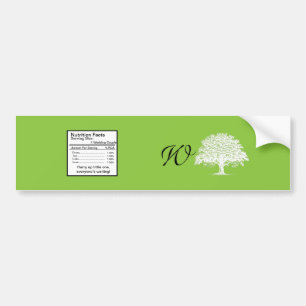 Spring Tree Green/White Wedding Water Bottle Label