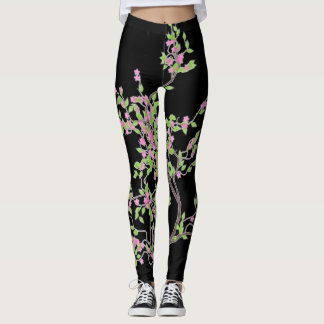 Spring Tree with Flowers Leggings