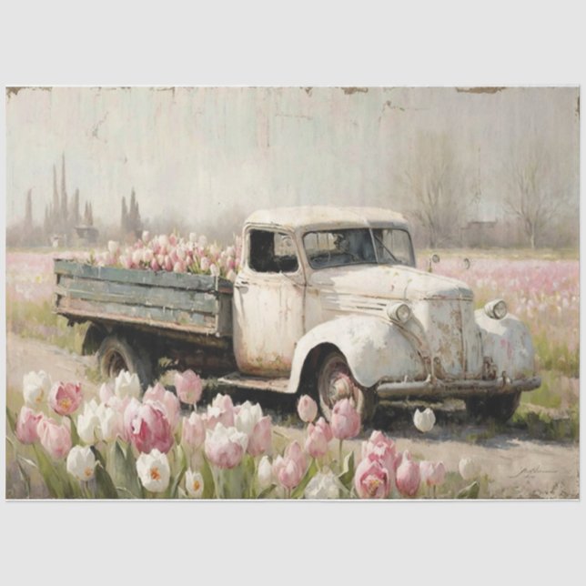 Spring Truck  Tissue Paper (Front)