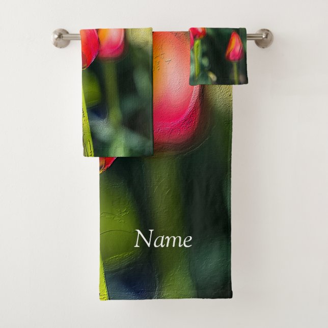 Spring Tulip Bathroom Set (Insitu)