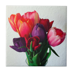 Spring Tulip Bouquet Tile