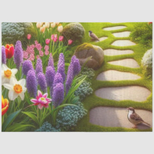 Spring Tulip Daffodils Hyacinth FloralTissue Paper