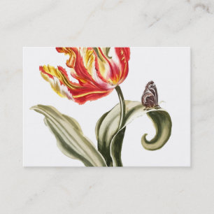 Spring Tulip   Floral Watercolor Landscaping Business Card