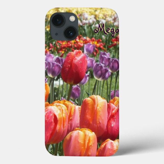 Spring Tulip Garden iPad Air Case -Personalize (Back)