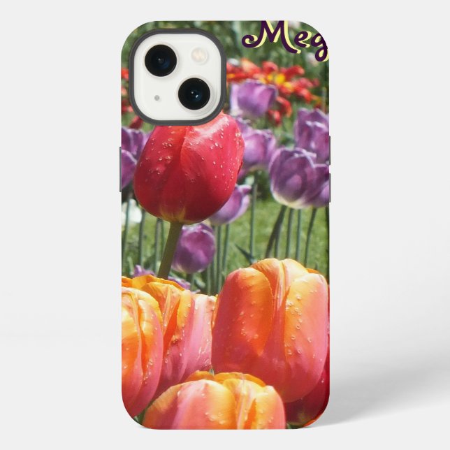 Spring Tulip Garden  iPhone Case (Back)