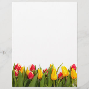 Spring Tulip Garden Letterhead