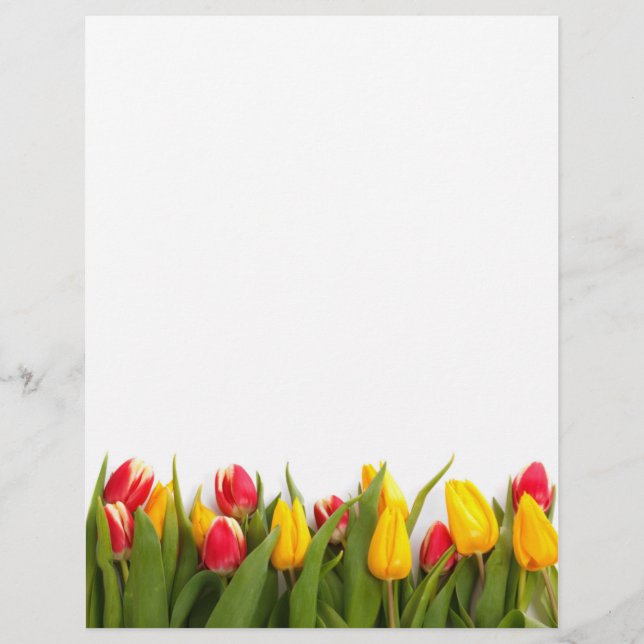 Spring Tulip Garden Letterhead (Front)