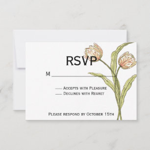 Spring Tulip RSVP (fully customizable) Card
