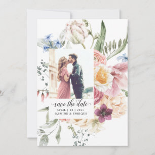 Spring Tulip Watercolor Bouquet Photo Save The D Save The Date