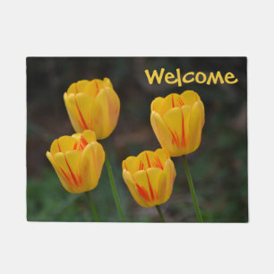 Spring Tulip Welcome Mat