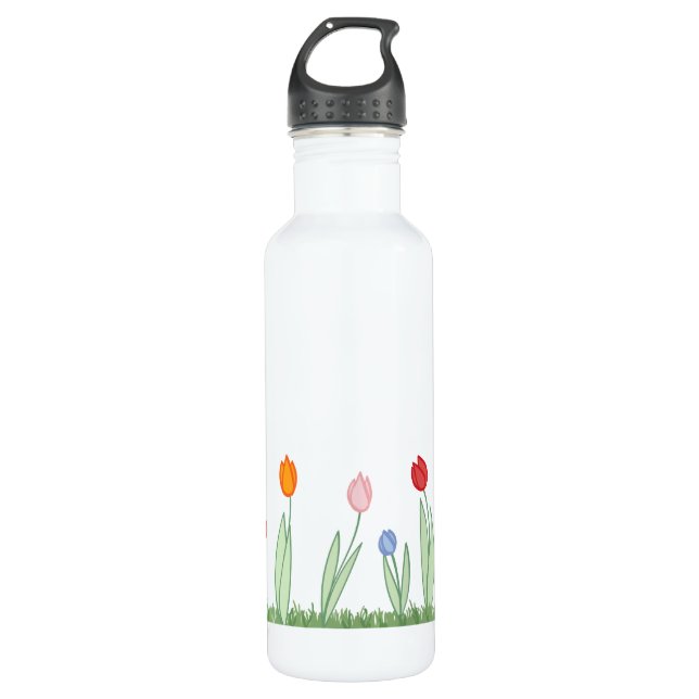 Spring Tulips 710 Ml Water Bottle (Front)