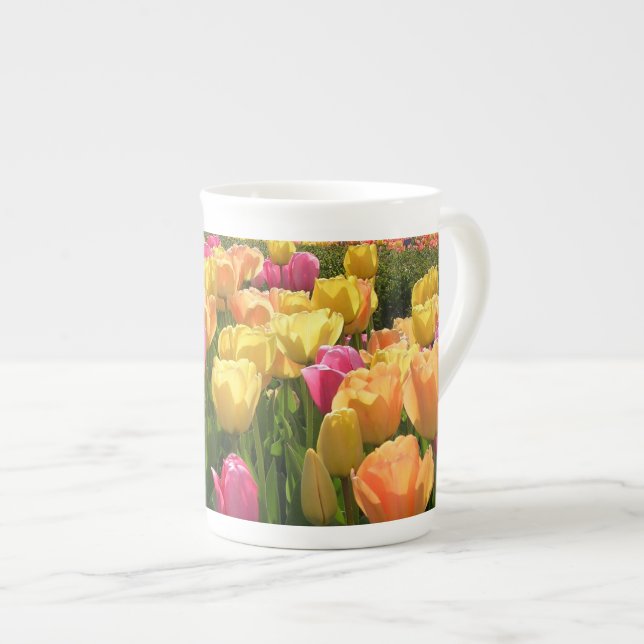 Spring Tulips Bone China Mug (Front Right)