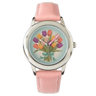 Spring tulips bouquet watch