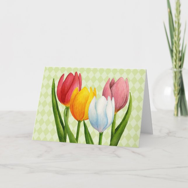 Spring Tulips Card (Front)