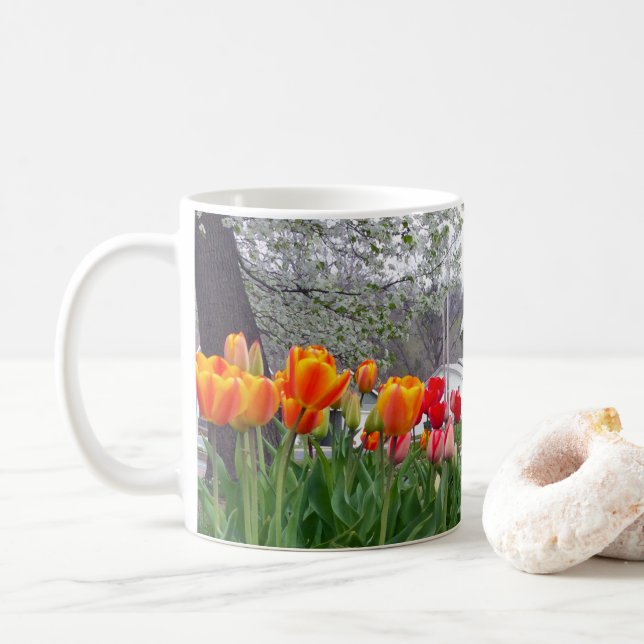 Spring Tulips Coffee Mug (With Donut)