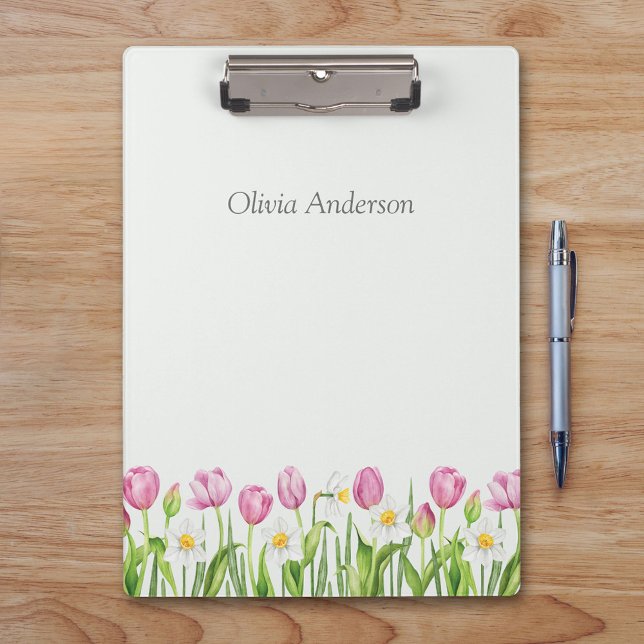 Spring Tulips & Daffodils Floral Clipboard (Creator Uploaded)