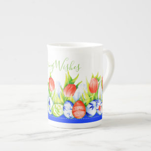 Spring Tulips Easter Bone China Mug