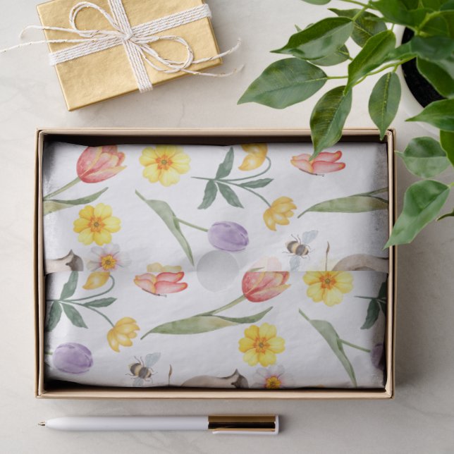 Spring Tulips Flowers Decoupage  Tissue Paper (Gift)