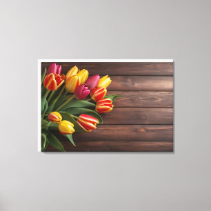 Spring tulips for Valentines day Canvas Print