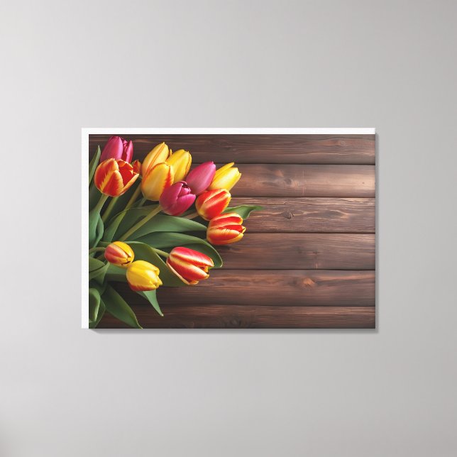 Spring tulips for Valentines day Canvas Print (Front)