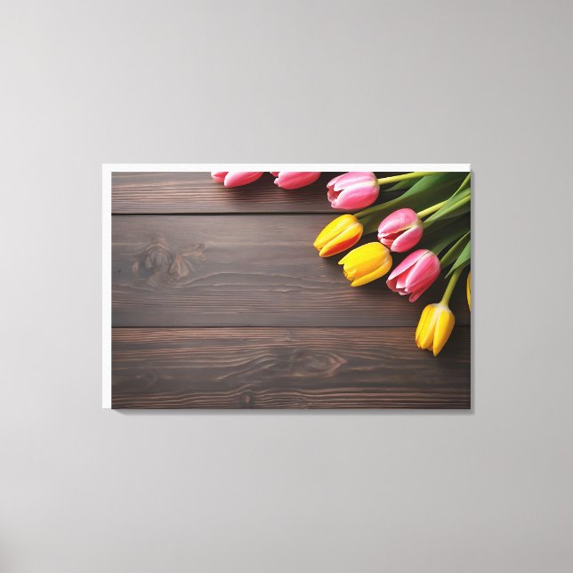 Spring tulips for Valentines day Canvas Print (Front)