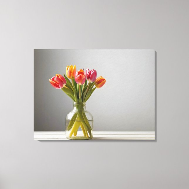 Spring tulips for Valentines day Canvas Print (Front)