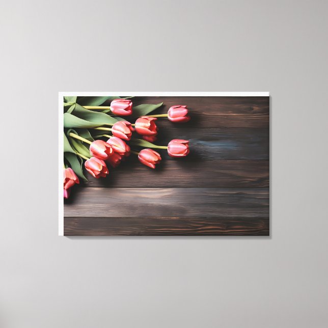Spring tulips for Valentines day Canvas Print (Front)