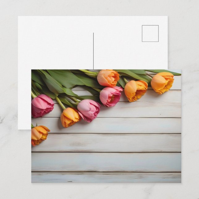 Spring tulips for Valentines day Postcard (Front/Back)
