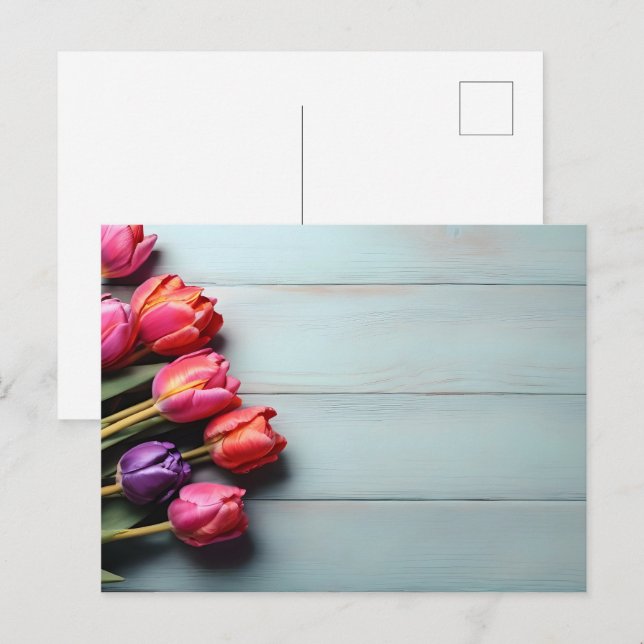 Spring tulips for Valentines day Postcard (Front/Back)