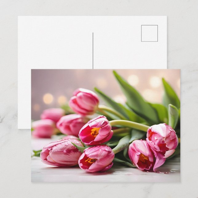 Spring tulips for Valentines day Postcard (Front/Back)