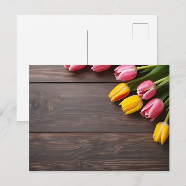 Spring tulips for Valentines day Postcard (Front/Back)